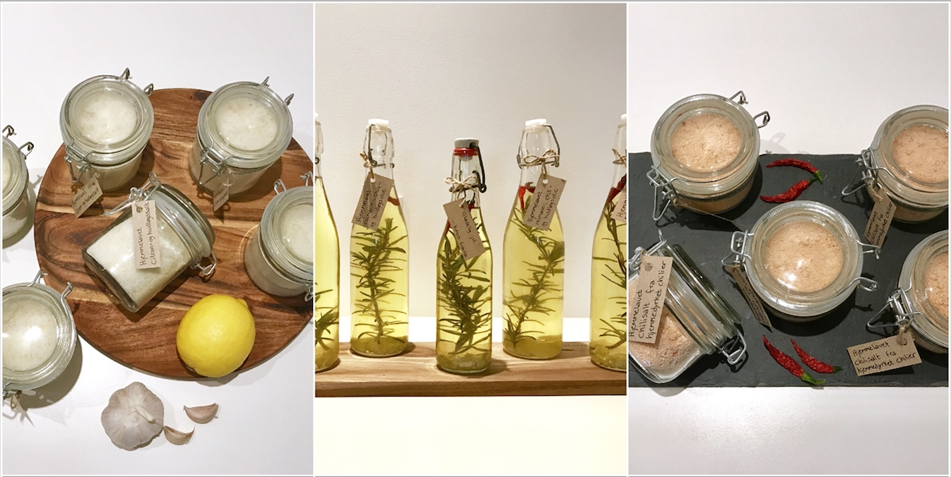 DIY gaver – Hjemmelavet kryddersalt og -olie